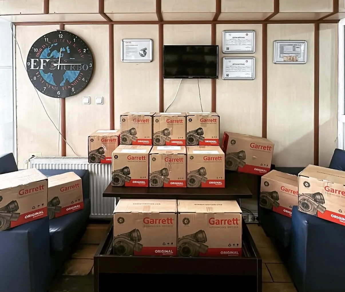 EFG Turbo Garrett kutulu orijinal turbo stokları